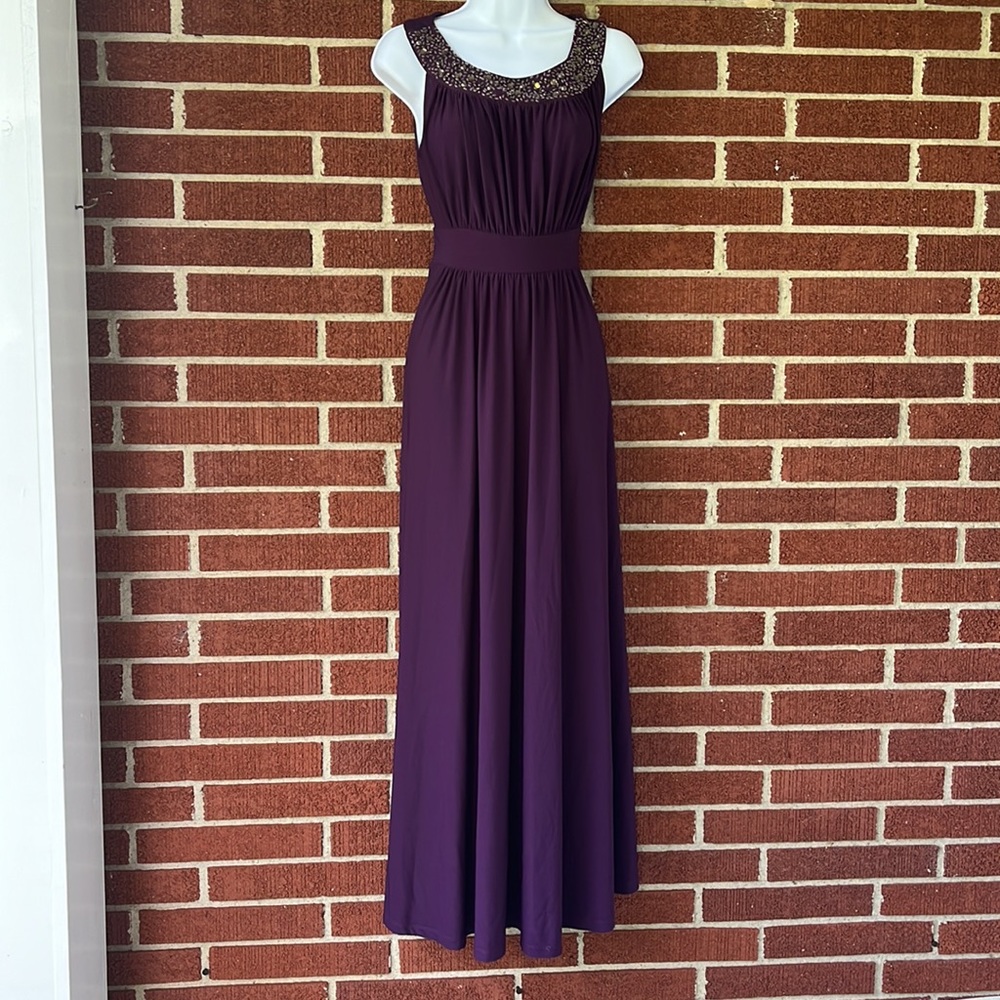 Simple Plum Gown for Prom or Wedding